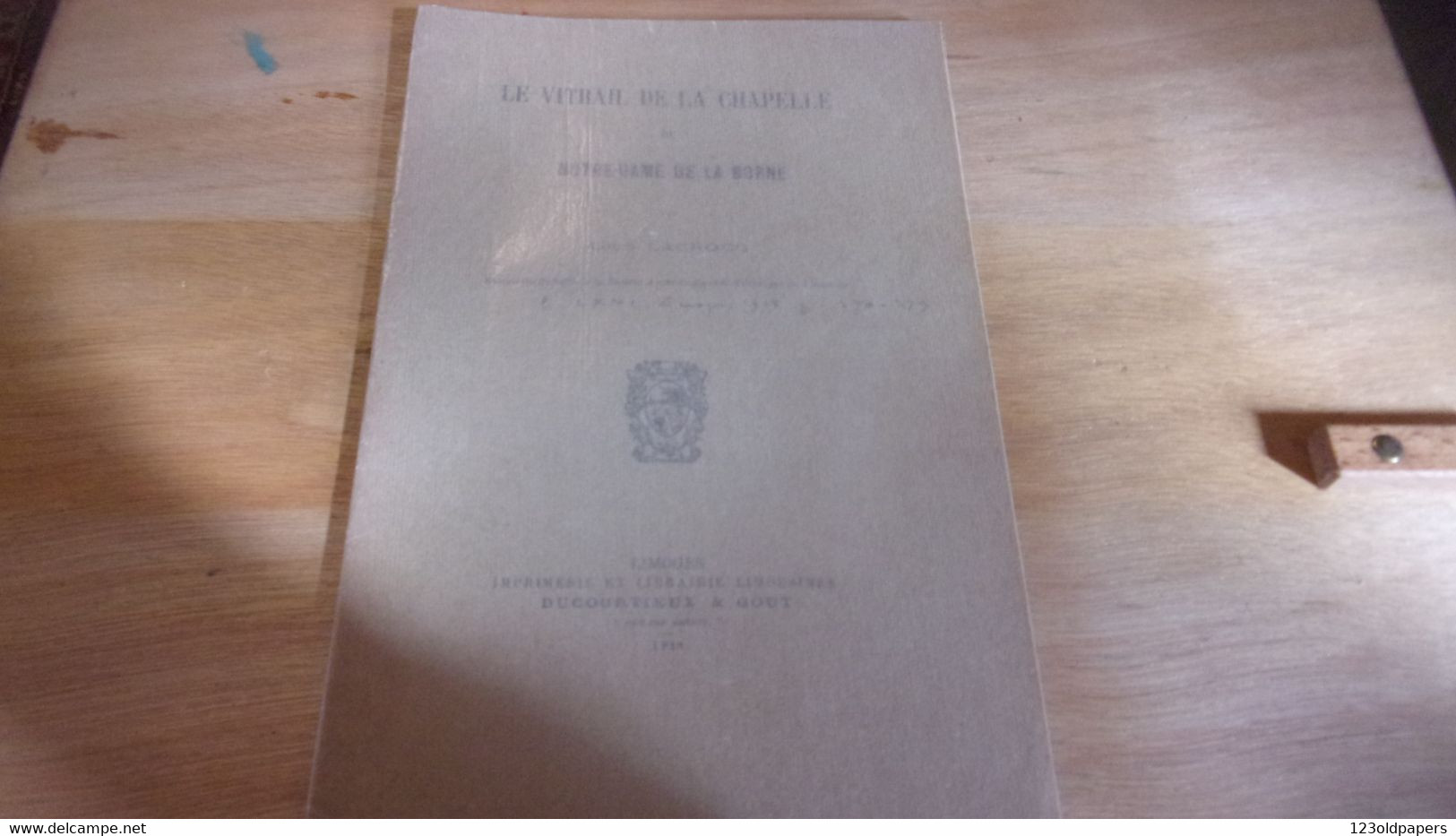 CREUSE 1918 LOUIS LACROCQ LE VITRAIL DE NOTRE DAME DE LA BORNE SUR COMMUNE SAINT MICHEL DE VEISSE - Limousin