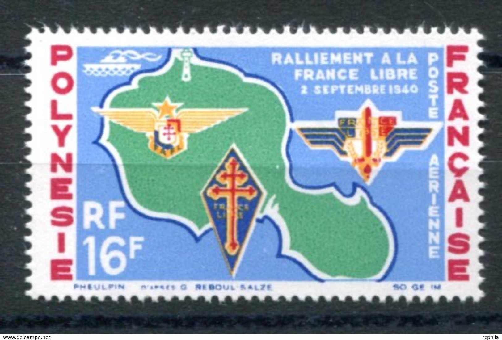 RC 23861 POLYNESIE COTE 18,70€ PA N° 8 RALLIEMENT A LA FRANCE LIBRE NEUF ** MNH - Nuevos