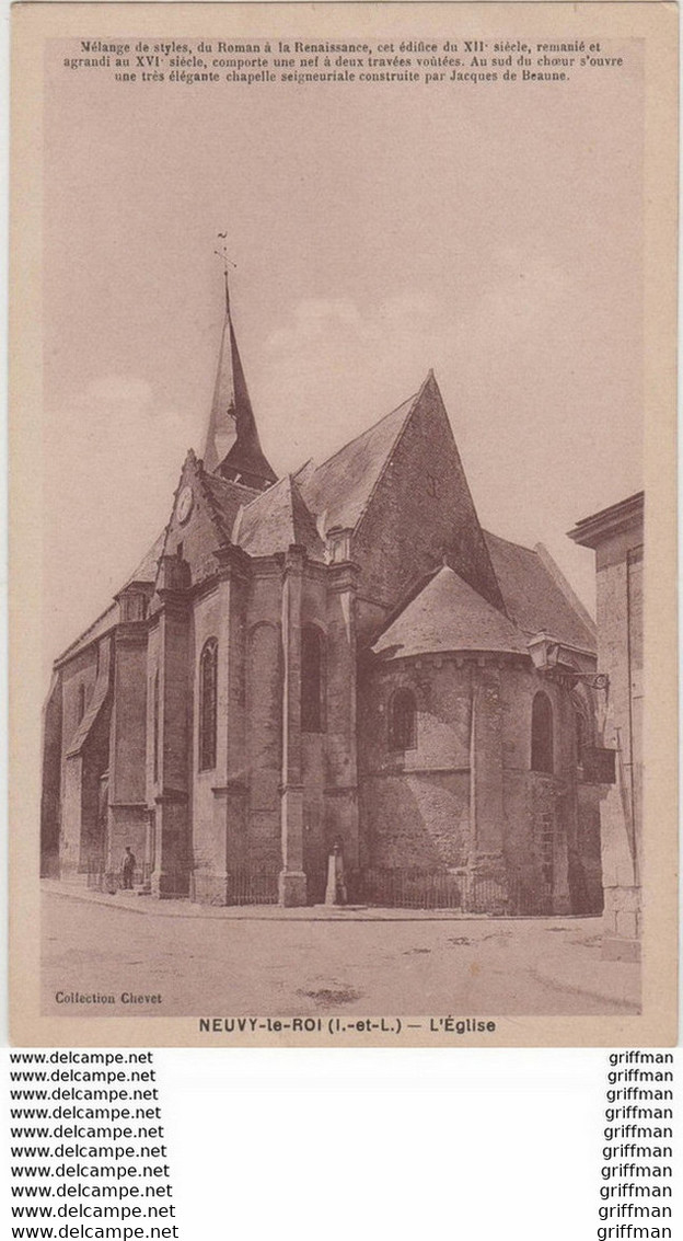 NEUVY LE ROI L'EGLISE TBE - Neuvy-le-Roi