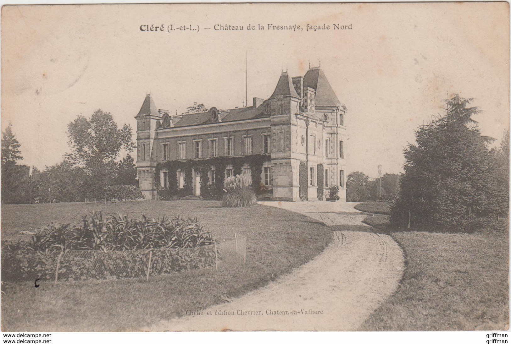 CLERE CHATEAU DE LA FRESNAYE FACADE NORD TBE - Cléré-les-Pins