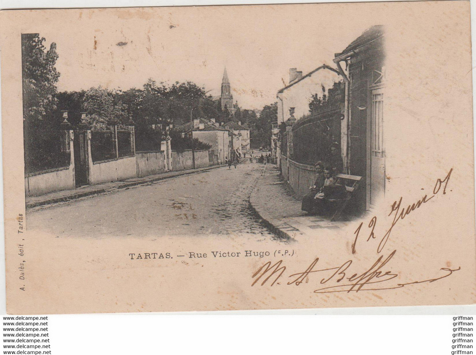 TARTAS RUE VICTOR HUGO PRECURSEUR 1901 TBE - Tartas