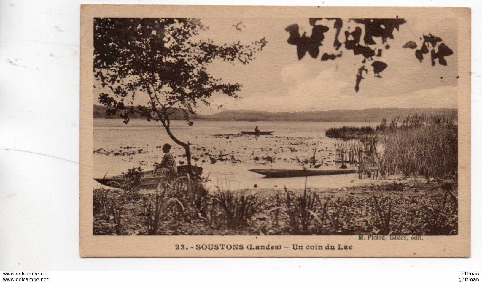 SOUSTONS UN COIN DU LAC 1933 TBE - Soustons