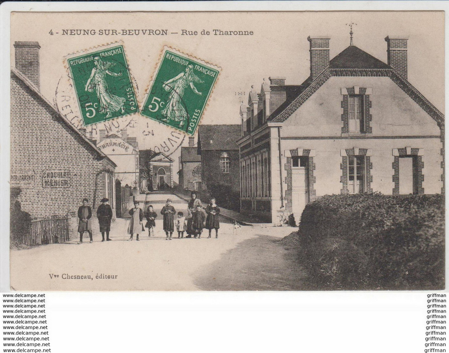 NEUNG SUR BEUVRON RUE DE THARONNE 1909 TBE - Neung Sur Beuvron