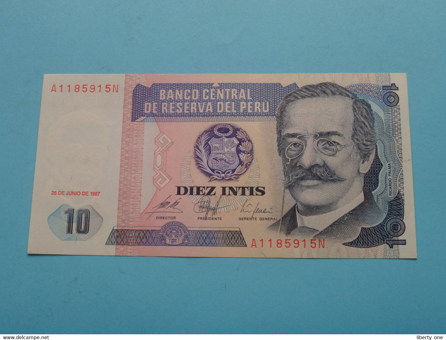 10 Diez Intis ( 26 De Junio 1987 - A1185915N ) PERU ( For Grade, Please See Photo ) UNC ! - Perù