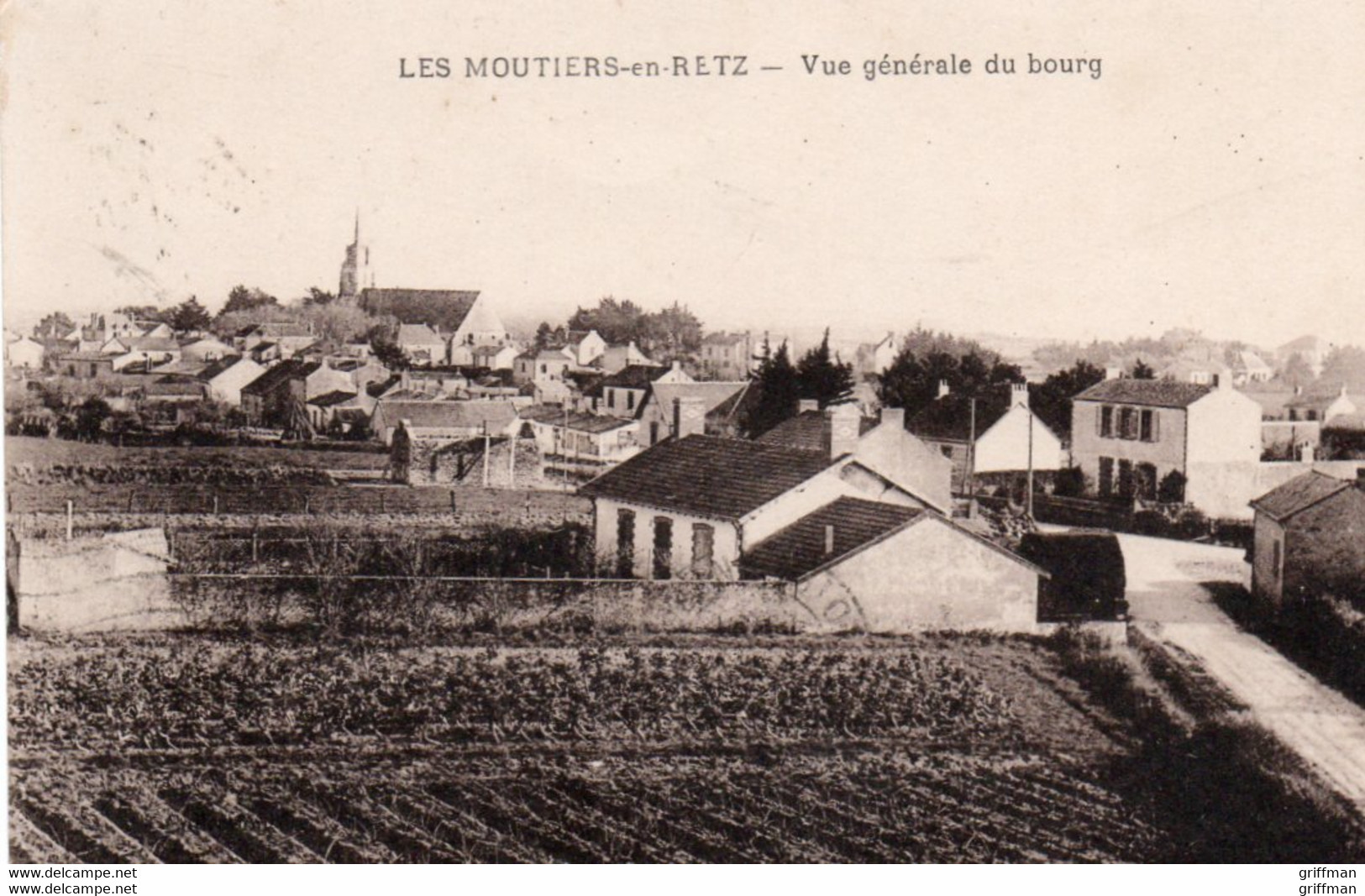 LES MOUTIERS EN RETZ VUE GENERALE DU BOURG 1931 TBE - Les Moutiers-en-Retz