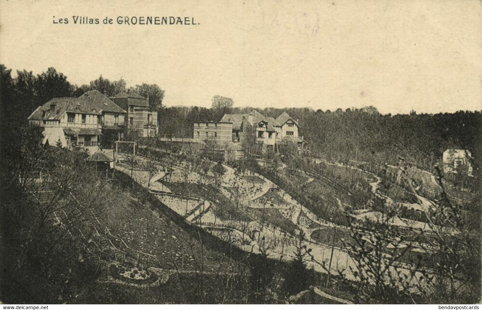 Belgium, GROENENDAEL GROENENDAAL, Les Villas (1910s) WWI Feldpost Postcard - Hoeilaart