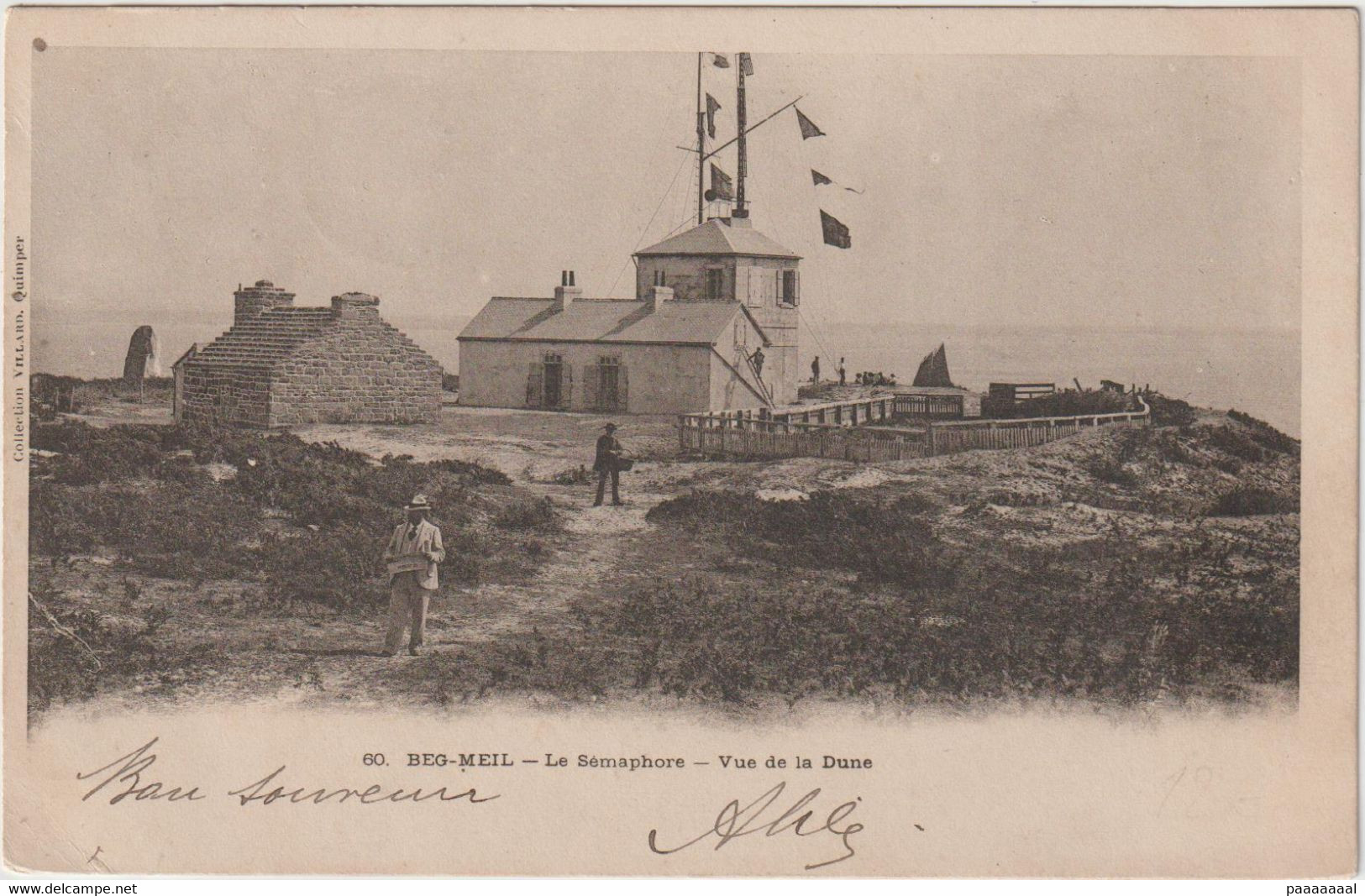 BEG MEIL  LE SEMAPHORE VUE DE LA DUNE - Beg Meil