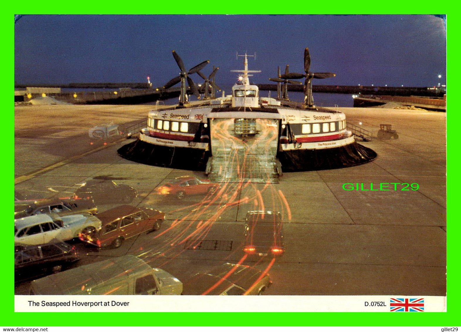 SHIP, BATEAU - THE SEASPEED HOVERPORT AT DOVER -  A DENNIS POSTCARD - - Luftkissenfahrzeuge