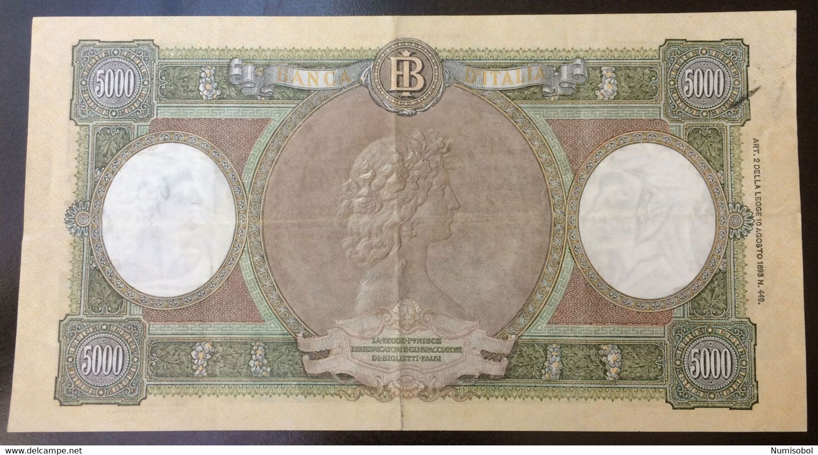 ITALY, ITALIA - 5000 Lire 7. 1. 1963. P85d. (T037) - 5.000 Lire