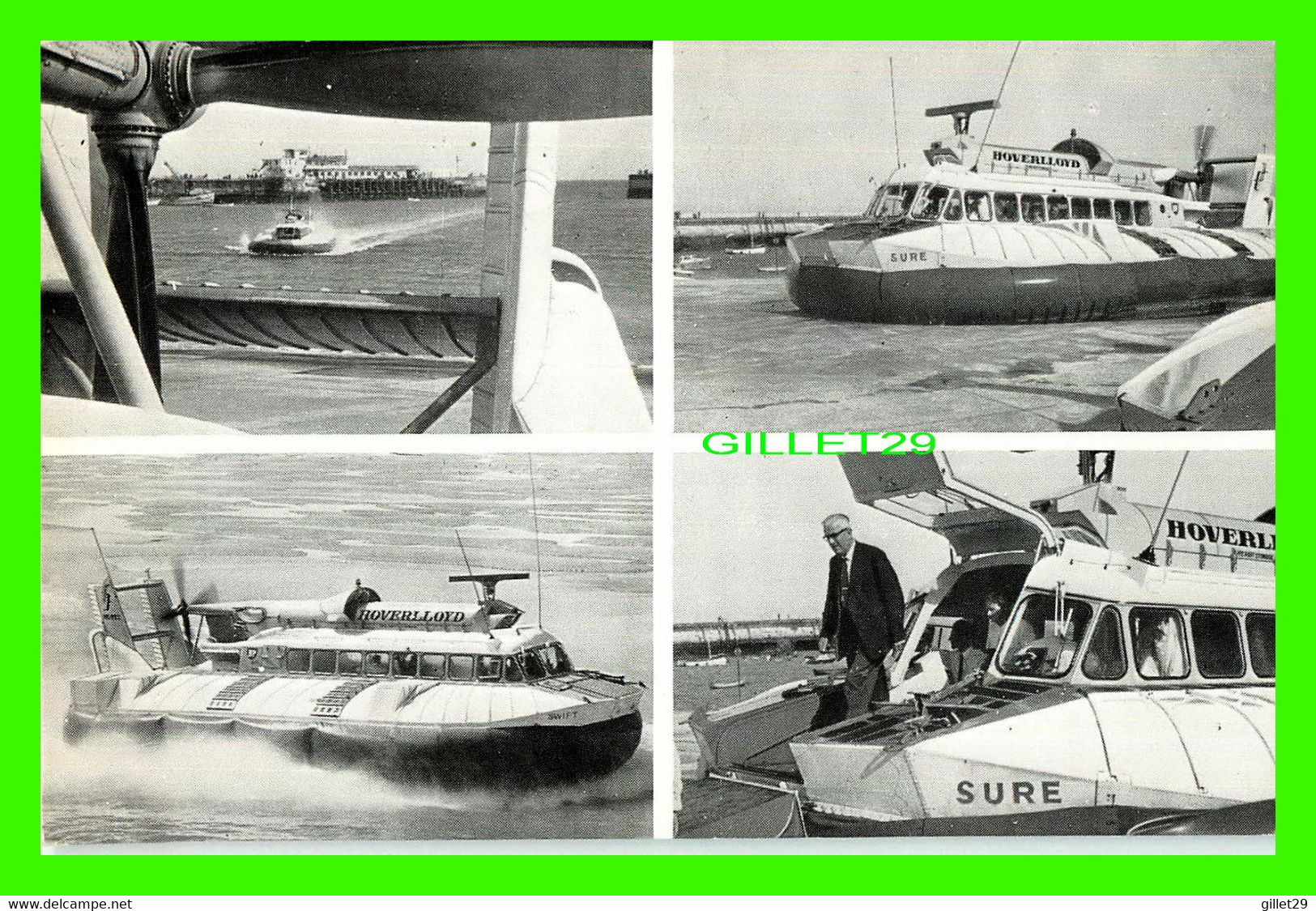 SHIP, BATEAU -  " HOVERLLOYD " - 4 MULTIVUES -  A WESTLAND SR. N6 HOVERCRAFT - - Aéroglisseurs