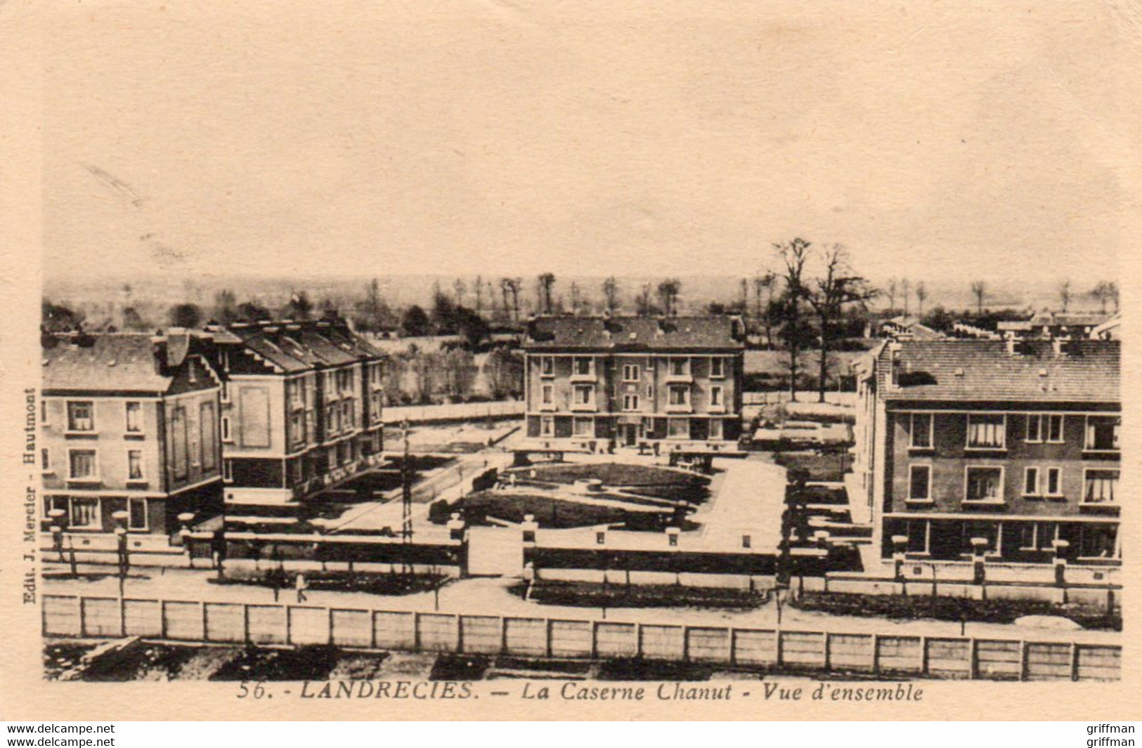 LANDRECIES LA CASERNE CHANUT VUE D'ENSEMBLE 1937 TBE - Landrecies