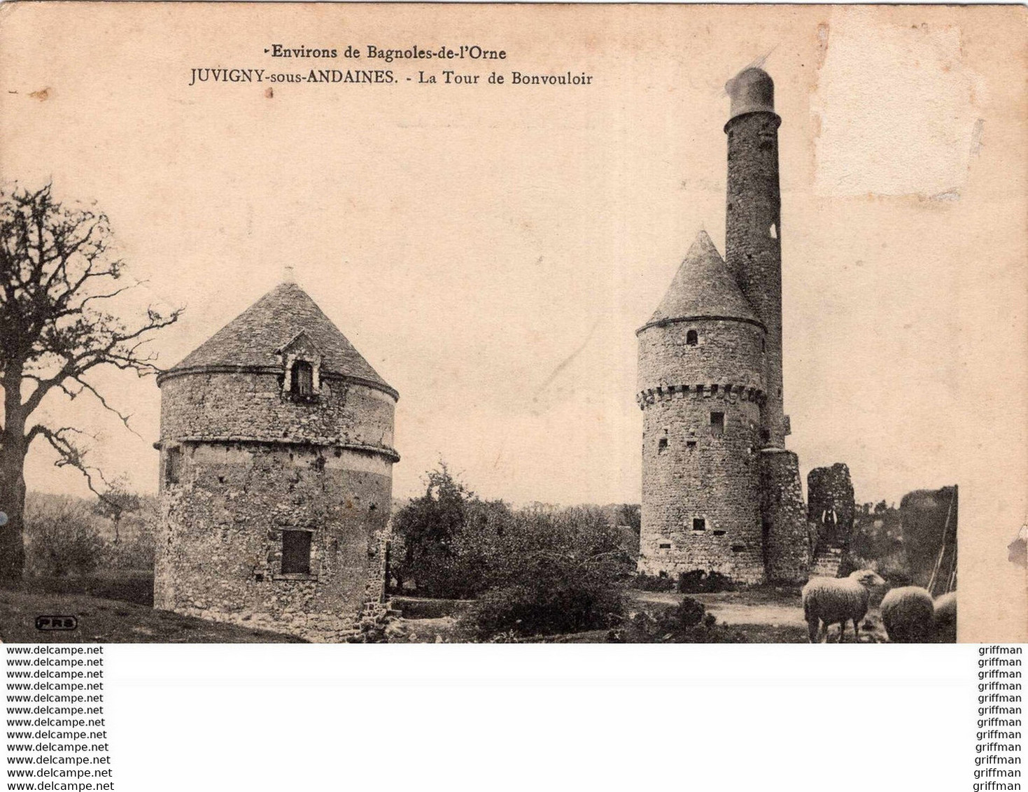 JUVISY SOUS ANDAINES ANDAINE LA TOUR DE BONVOULOIR 1918 TBE - Juvigny Sous Andaine