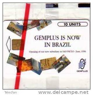 BRESIL BRAZIL BRASIL CHIPCARD GEMPLUS 10U MINT IN BLISTER NSB RARE LUXE - Ausstellungskarten