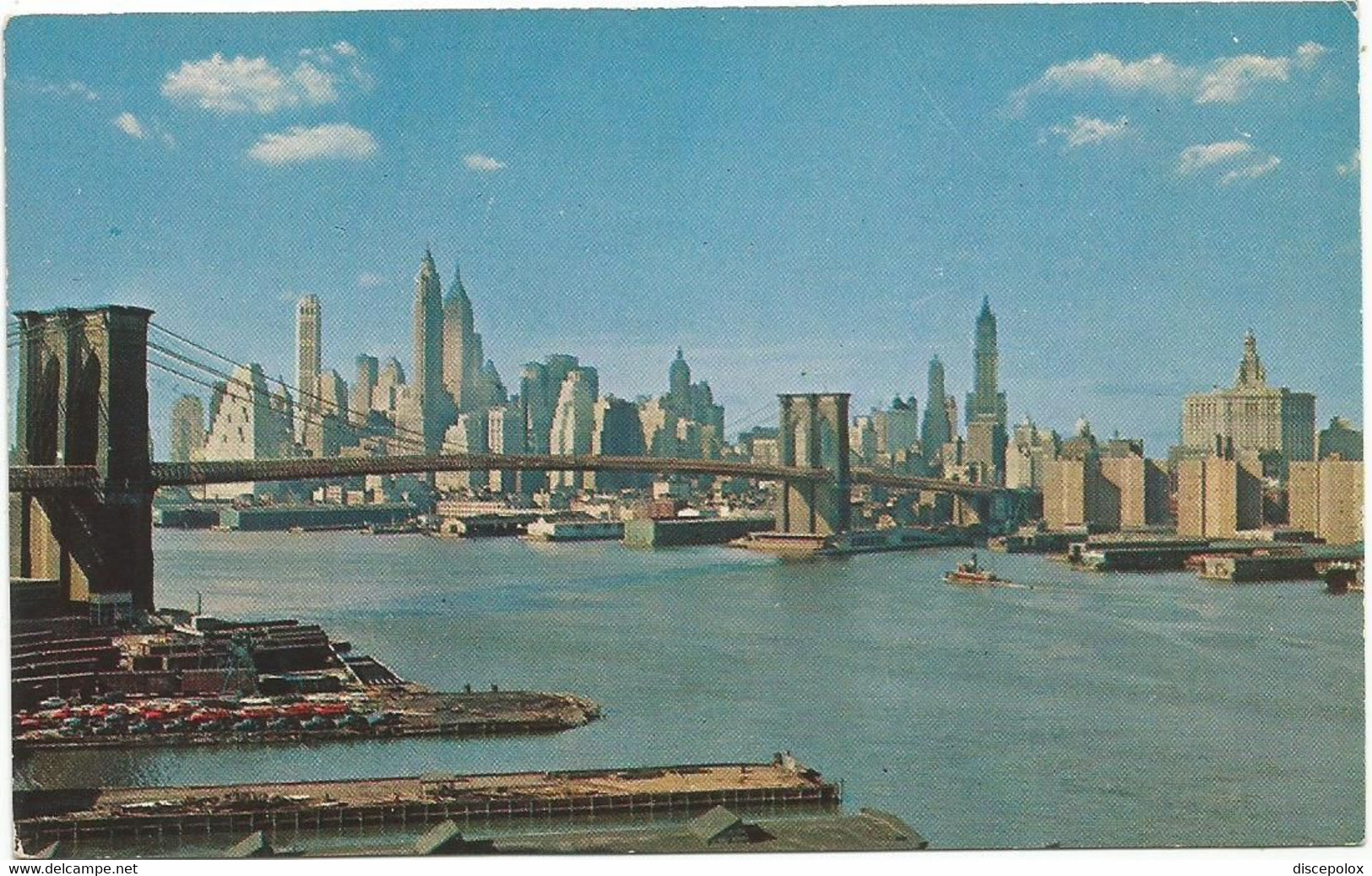 AC2846 New York City - Lower Manhattan Skyline Showing Brooklyn Bridge / Non Viaggiata - Bridges & Tunnels