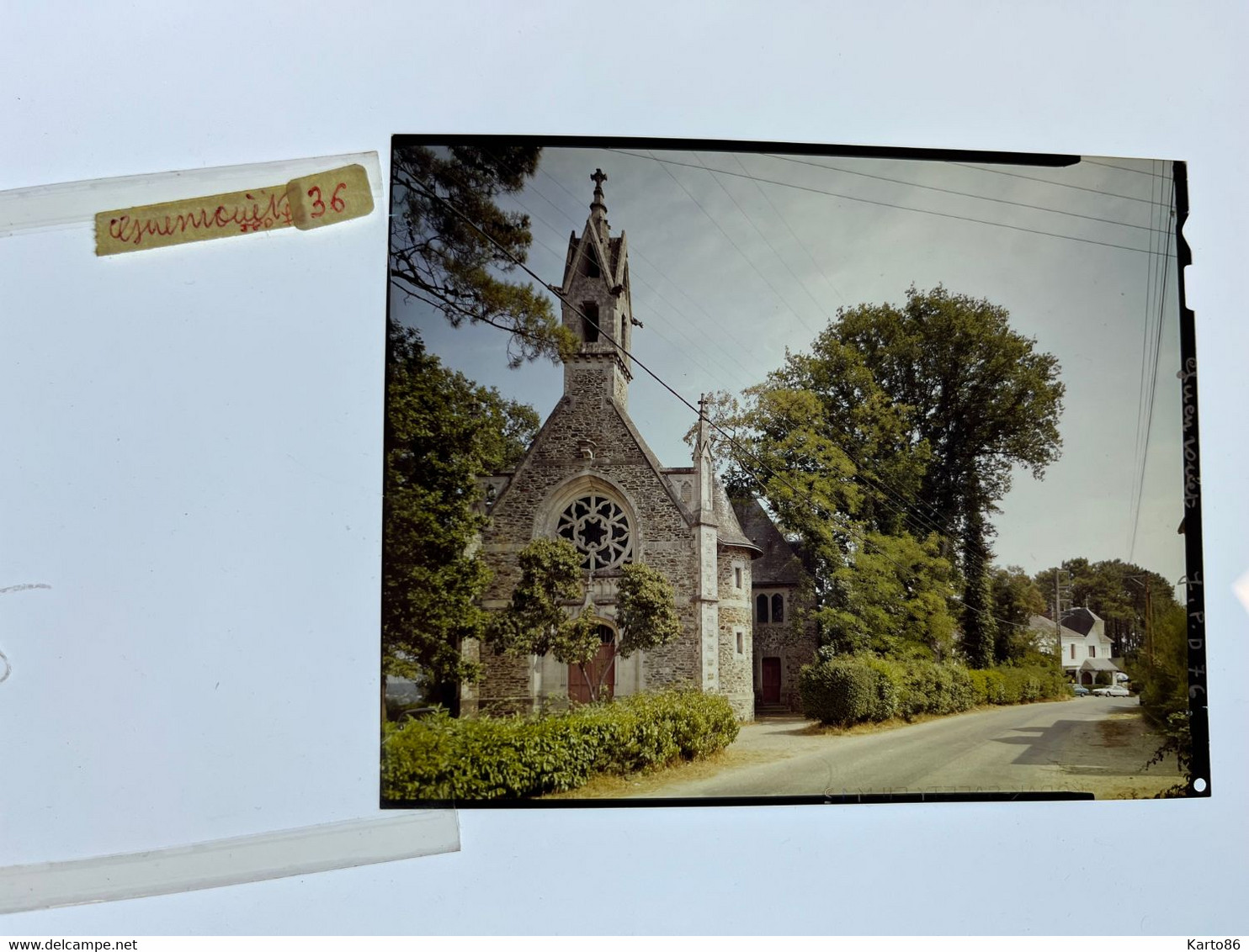 Guenrouet * Route Et église * Ektachrome Photo Original 12.5x10cm Maison ARTAUD - Guenrouet