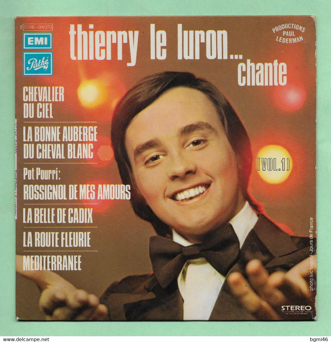 Disque Vinyle 45 Tours : THIERRY LE LURON  :  Voir Les Titres Dans La Description..Scan B  : Voir 2 Scans - Humor, Cabaret