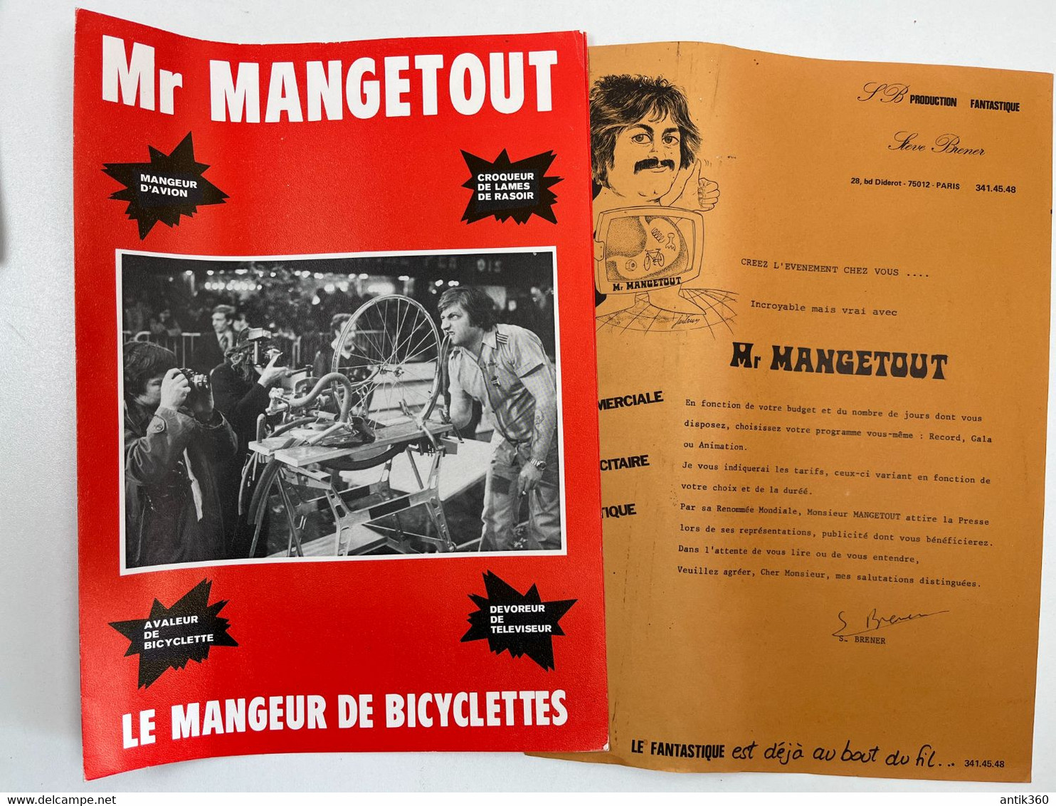 Cirque- Brochure Programme Monsieur MANGETOUT Michel LOTITO - Programme