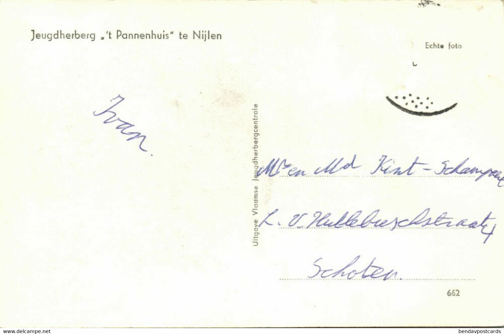 Belgium, NIJLEN, Jeugdherberg 't Pannenhuis, Youth Hostel (1950s) Postcard - Nijlen