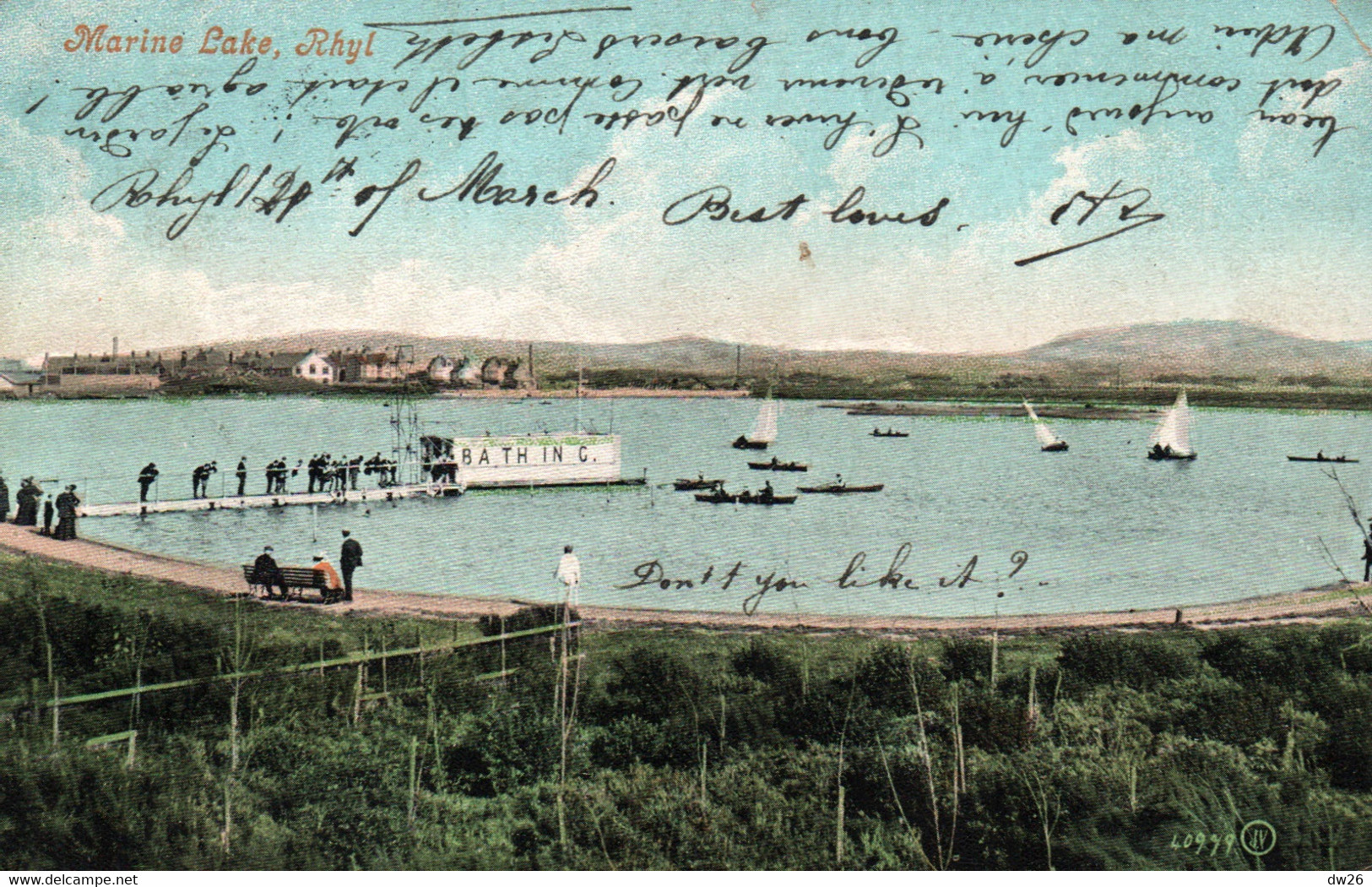 Marine Lake Rhyl (Pays De Galles) Bathing - Valentine's Series - Denbighshire