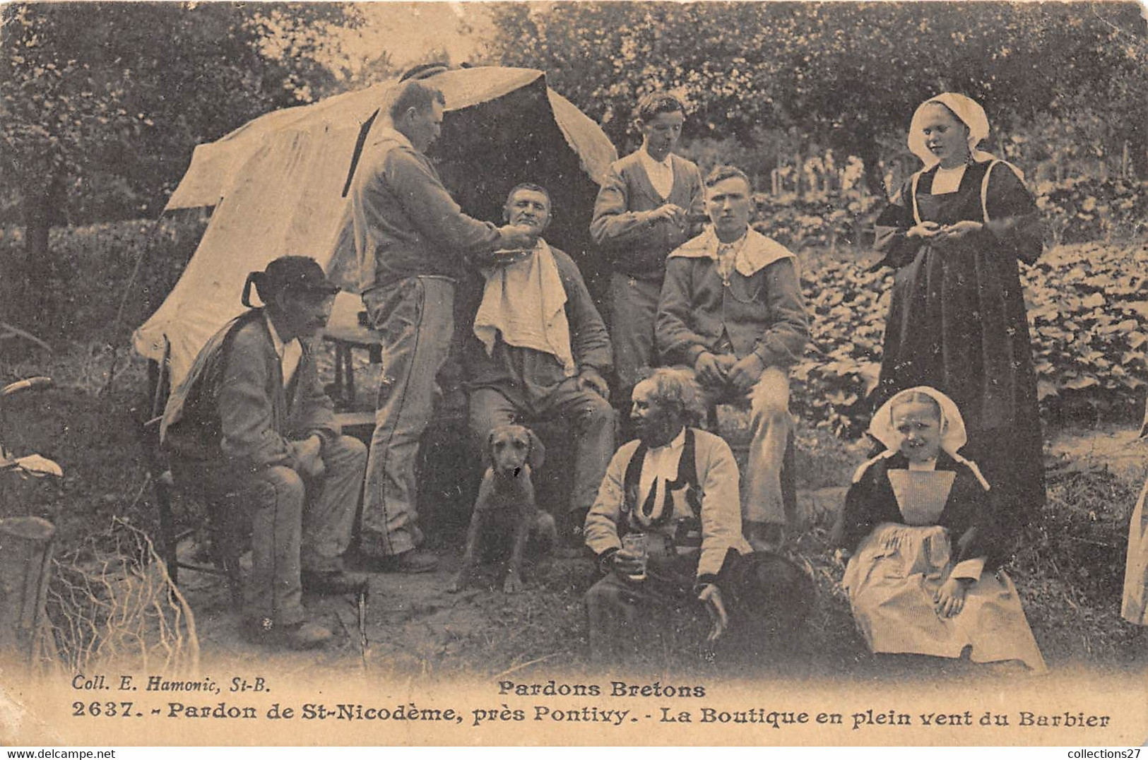 56-SAINT-NICODEME- PARDON DE ST-NICODEME- PRES PONTIVY- LA BOUTIQUE EN PLEIN VENT DU BARBIER - Otros & Sin Clasificación