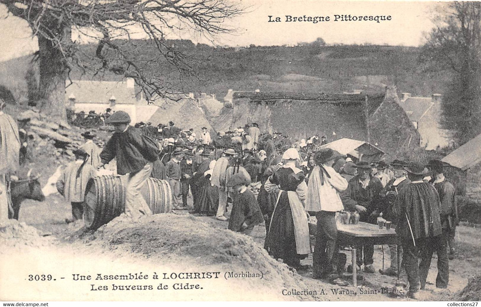 56-LOCHRIST-UNE ASSEMBLEE A LOCHRIST- LES BUVEURS DE CIDRE - Andere & Zonder Classificatie