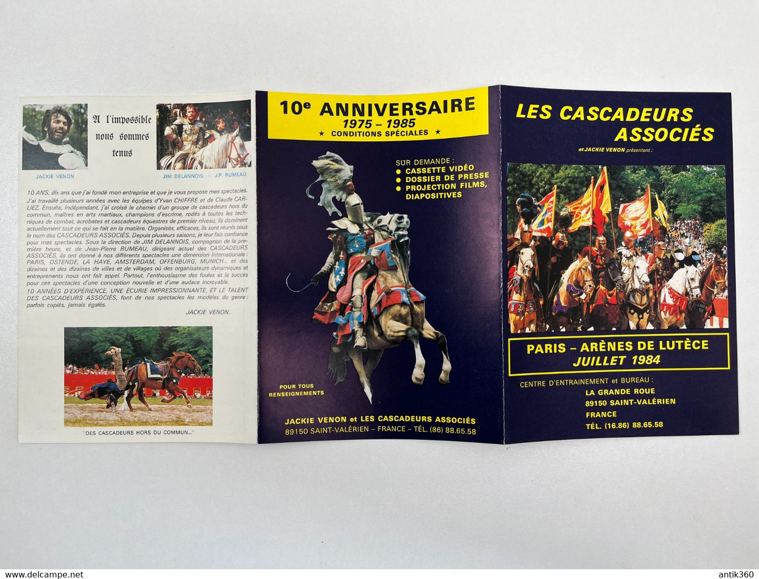 Cirque - Brochure Spectacle Les Cascadeurs Associés Jackie Vernon Arènes De Lutèce Paris - - Programmes