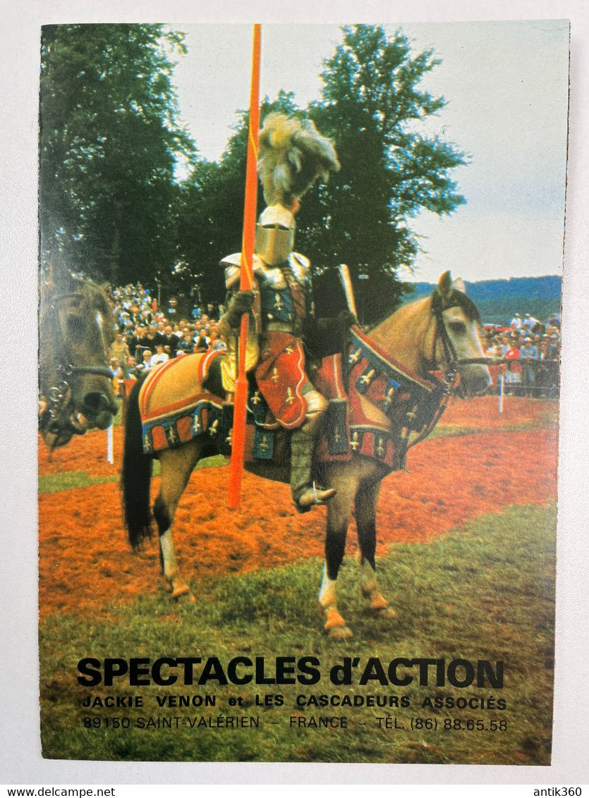 Cirque - Brochure Spectacle Les Cascadeurs Associés Jackie Vernon Saint Valérien (89) Chevaliers - Programmes