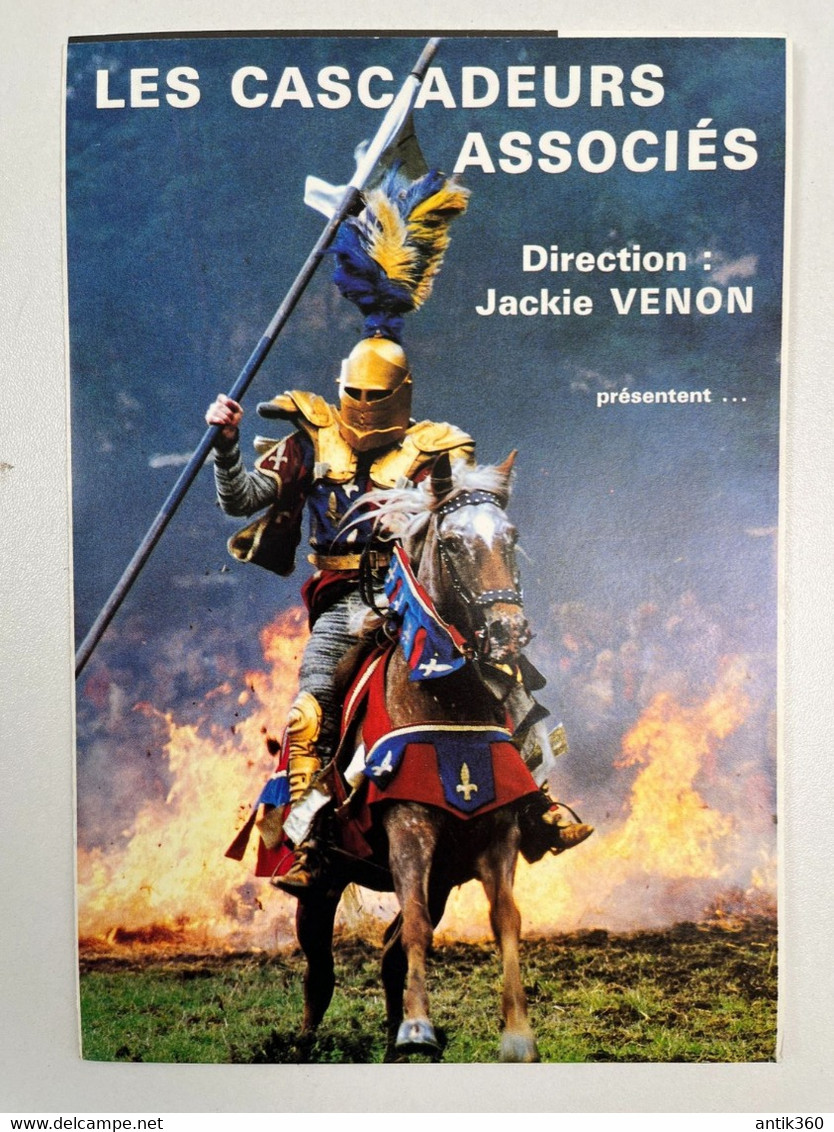 Cirque - Brochure Spectacle Les Cascadeurs Associés Jackie Vernon Saint Valérien (89) Chevaliers Tournoi Chevalerie - Programmes