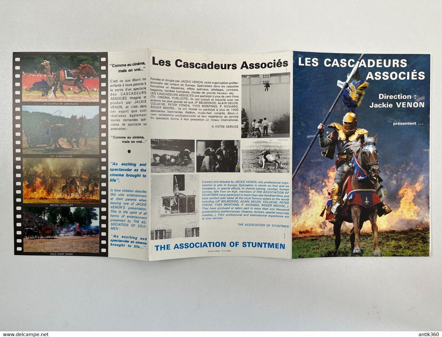 Cirque - Brochure Spectacle Les Cascadeurs Associés Jackie Vernon Saint Valérien (89) Chevaliers Tournoi Chevalerie - Programs