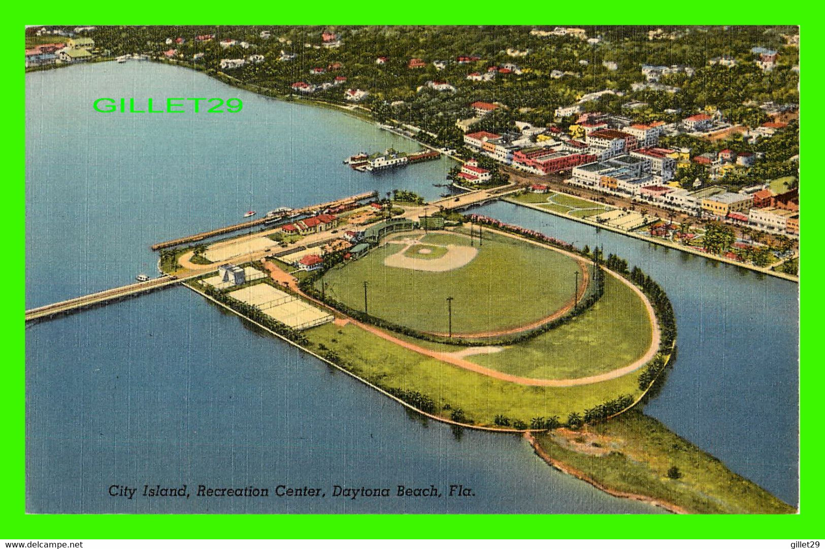 DAYTONA BEACH, FL - CITY ISLAND, RECREATION CENTER - MURRELL POST CARD CO - PHOTO BY R.H. LE SESNE - - Daytona