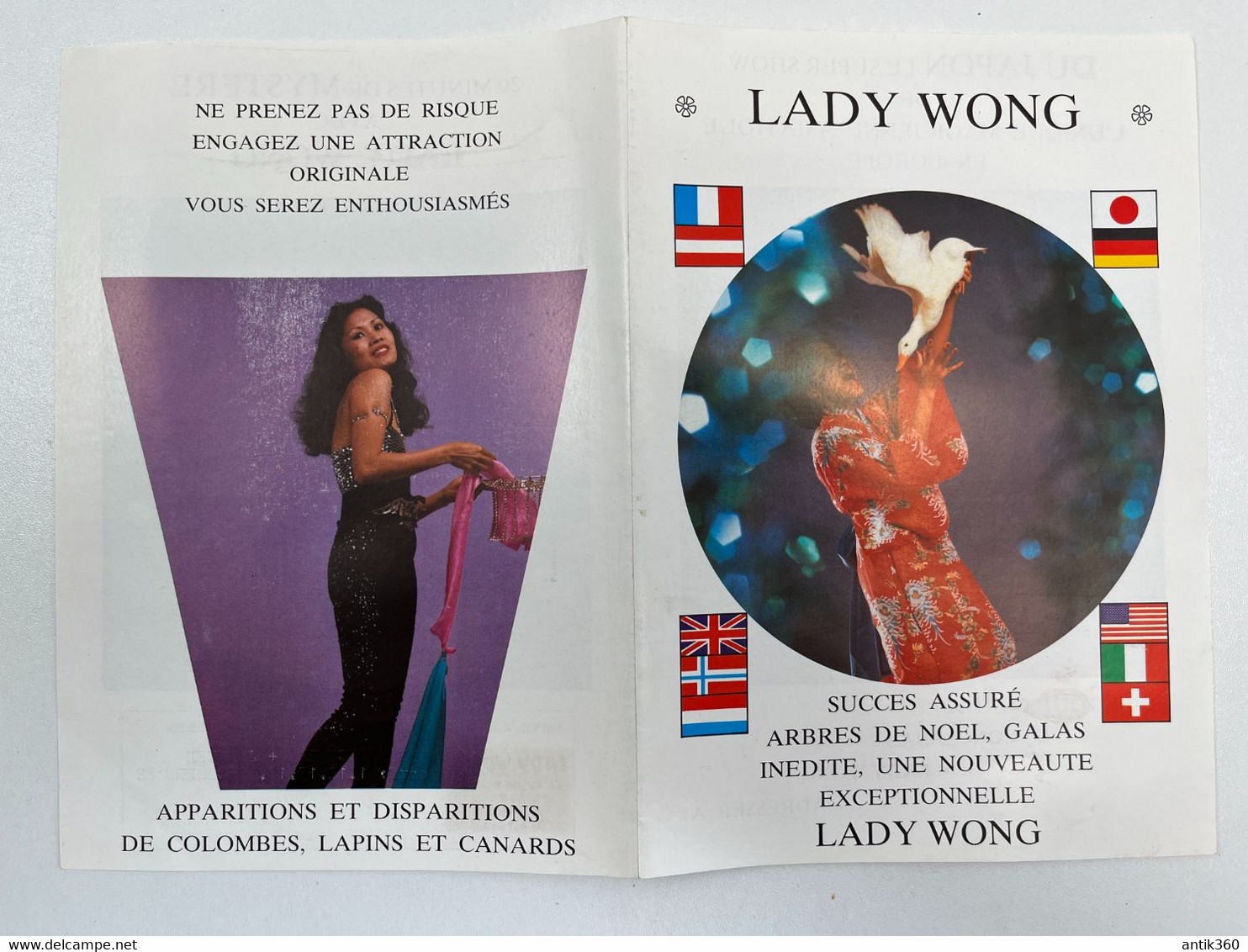 Cirque - Brochure Spectacle Magicienne LADY WONG Magie - Programme