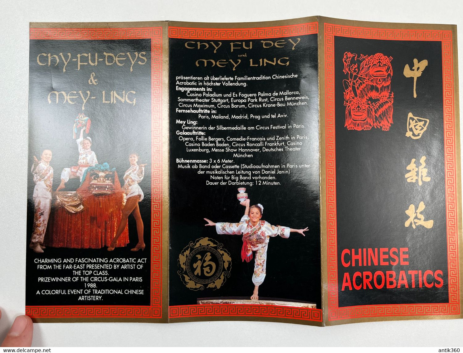 Cirque - Brochure Spectacle Acrobates CHINESE ACROBATICS Chy-Fu-Deys & Mey-Ling - Programme