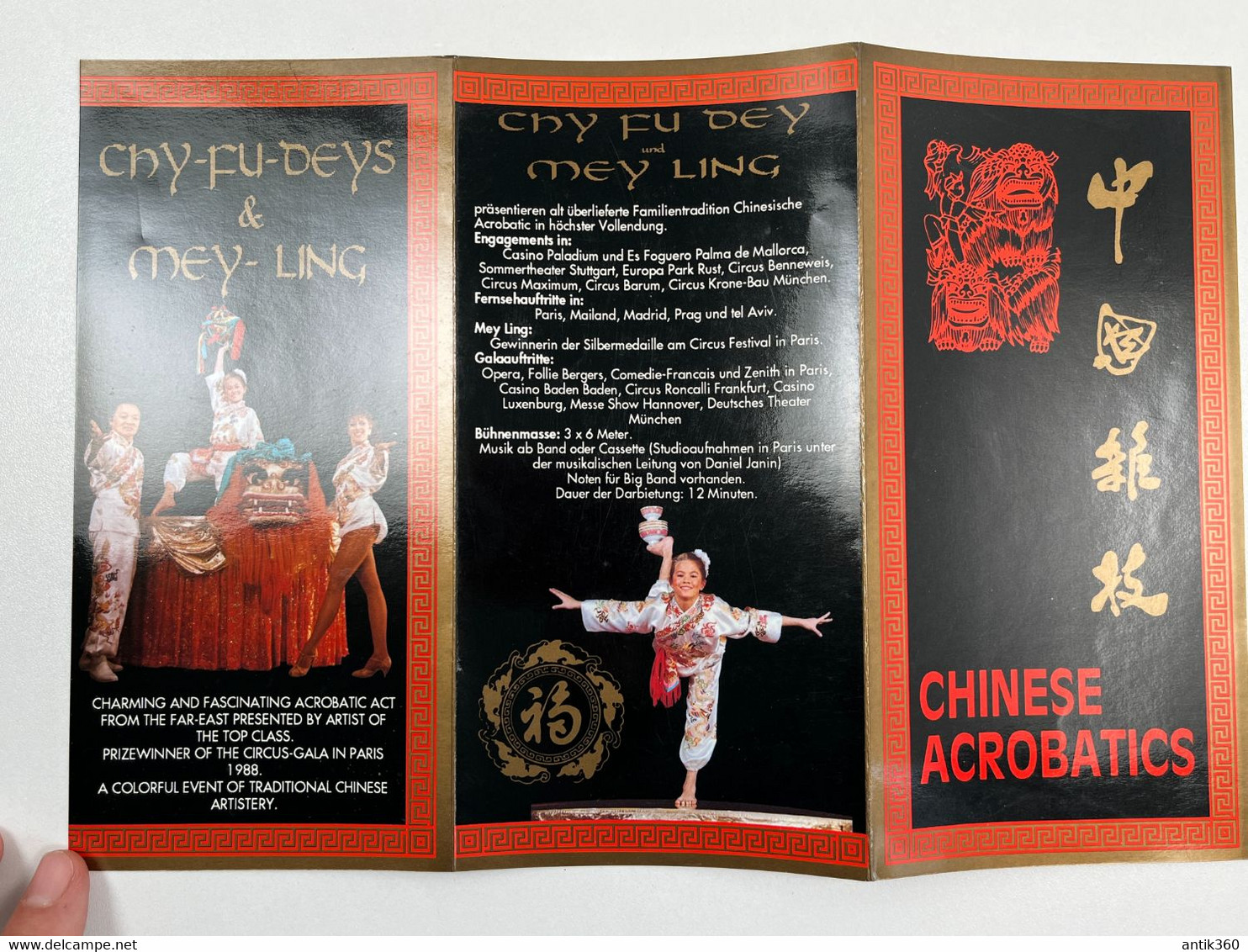 Cirque - Brochure Spectacle Acrobates CHINESE ACROBATICS Chy-Fu-Deys & Mey-Ling - Programs