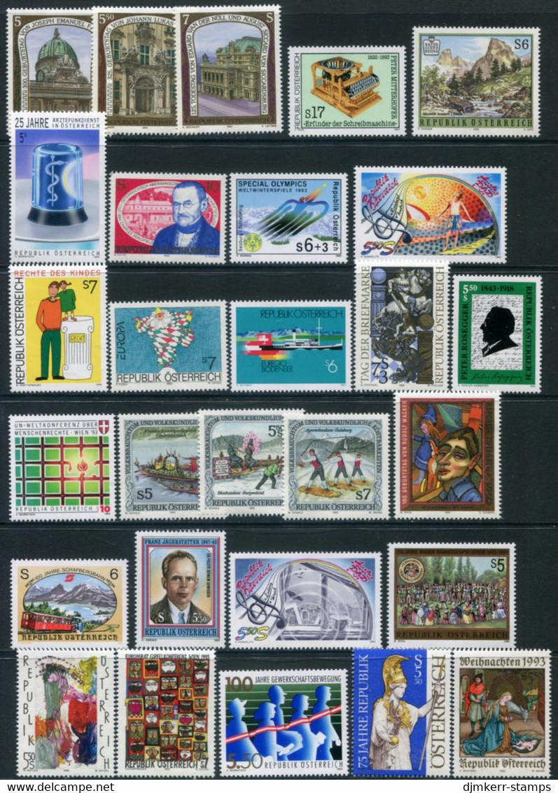 AUSTRIA 1993 Complete Commemorative Issues MNH / **.  Michel 2084-114 - Ungebraucht