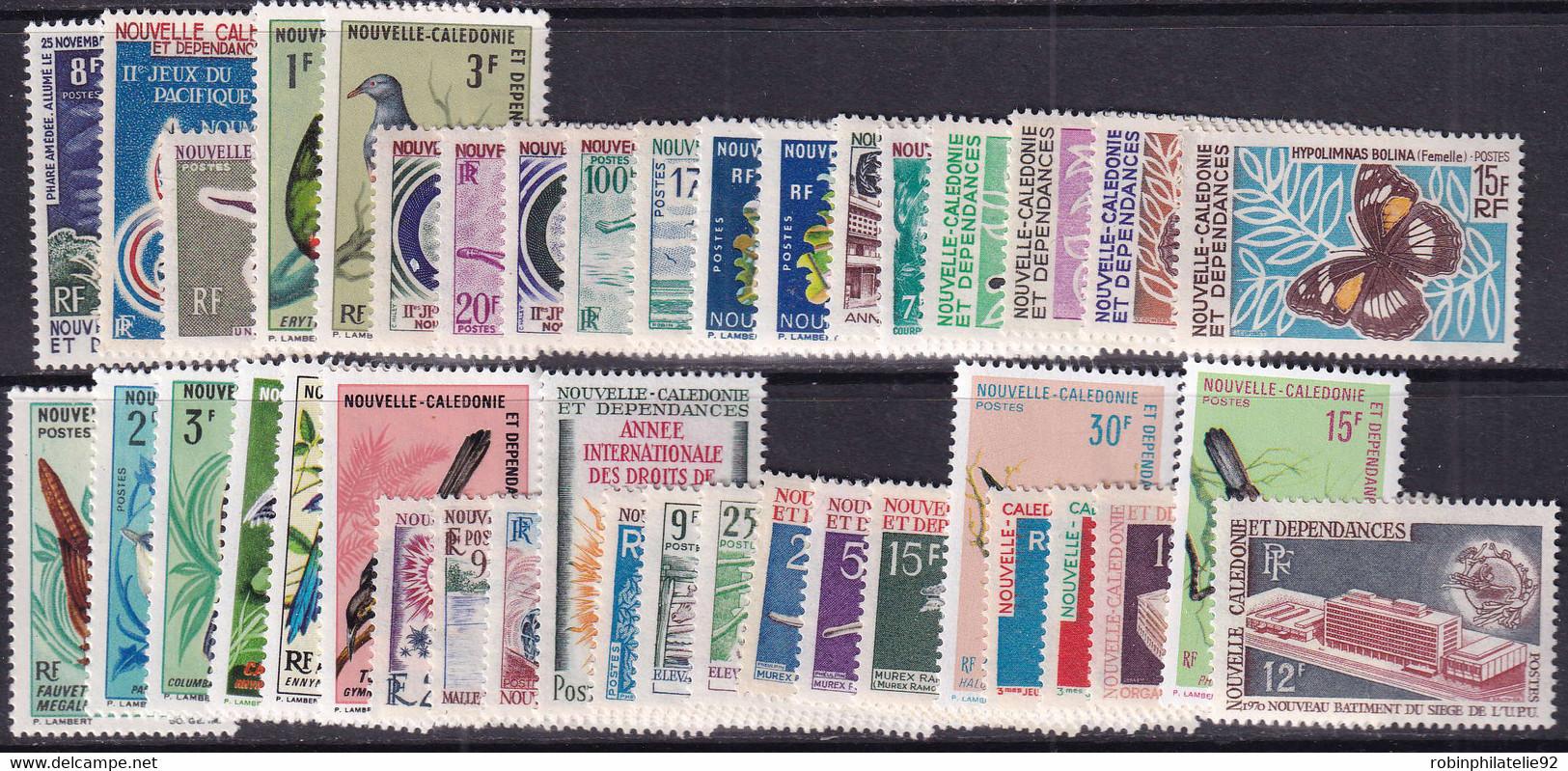 NOUVELLE-CALEDONIE   N°327 /363 37 Valeurs Qualité:** Cote:232 - Unused Stamps