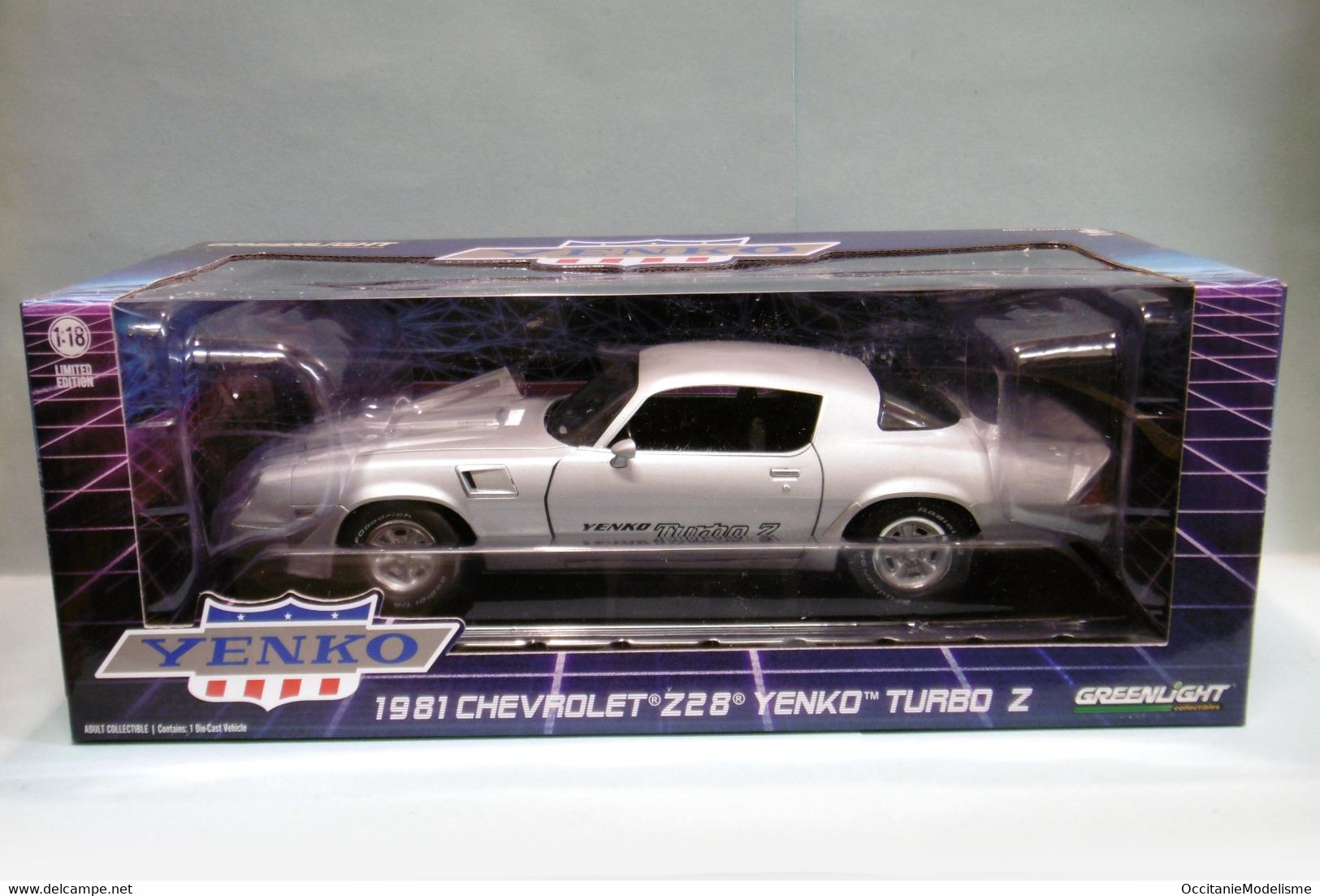 Greenlight - CHEVROLET CAMARO Z28 Yenko Turbo Z 1981 Gris Métallisé Réf. 13594 Neuf 1/18 - Other & Unclassified