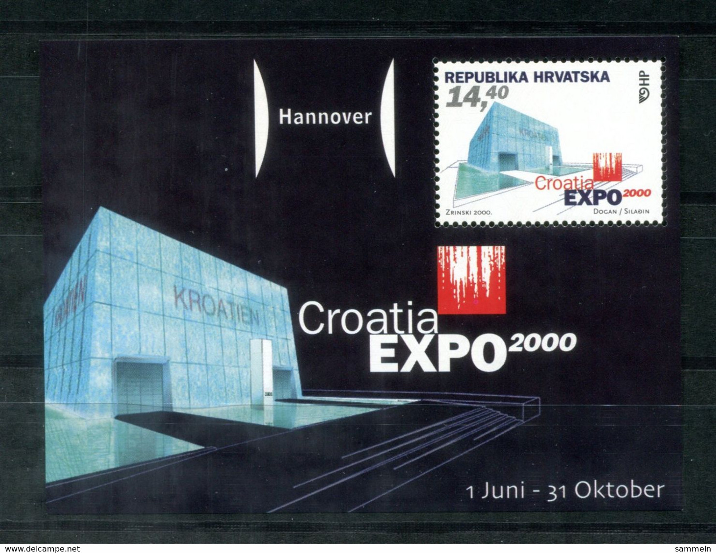 KROATIEN Block 16 Mnh, Expo 2000 Hannover - CROATIA / CROATIE - 2000 – Hannover (Duitsland)