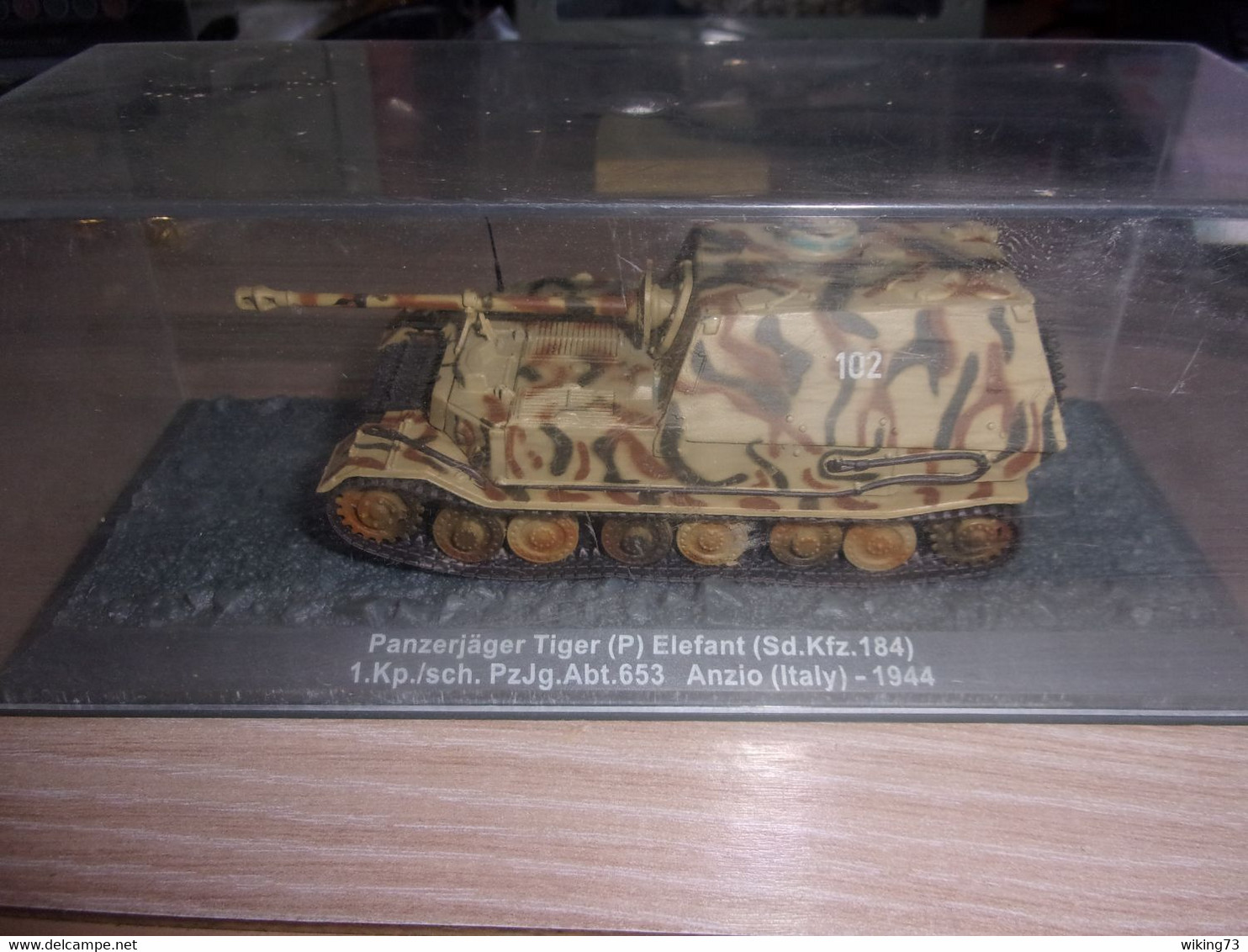 Miniature De Chasseur De Char Allemand - Jagdpanzer Elefant  - Anzio 1944 - Italie - Blindé - Altaya - - Tanks