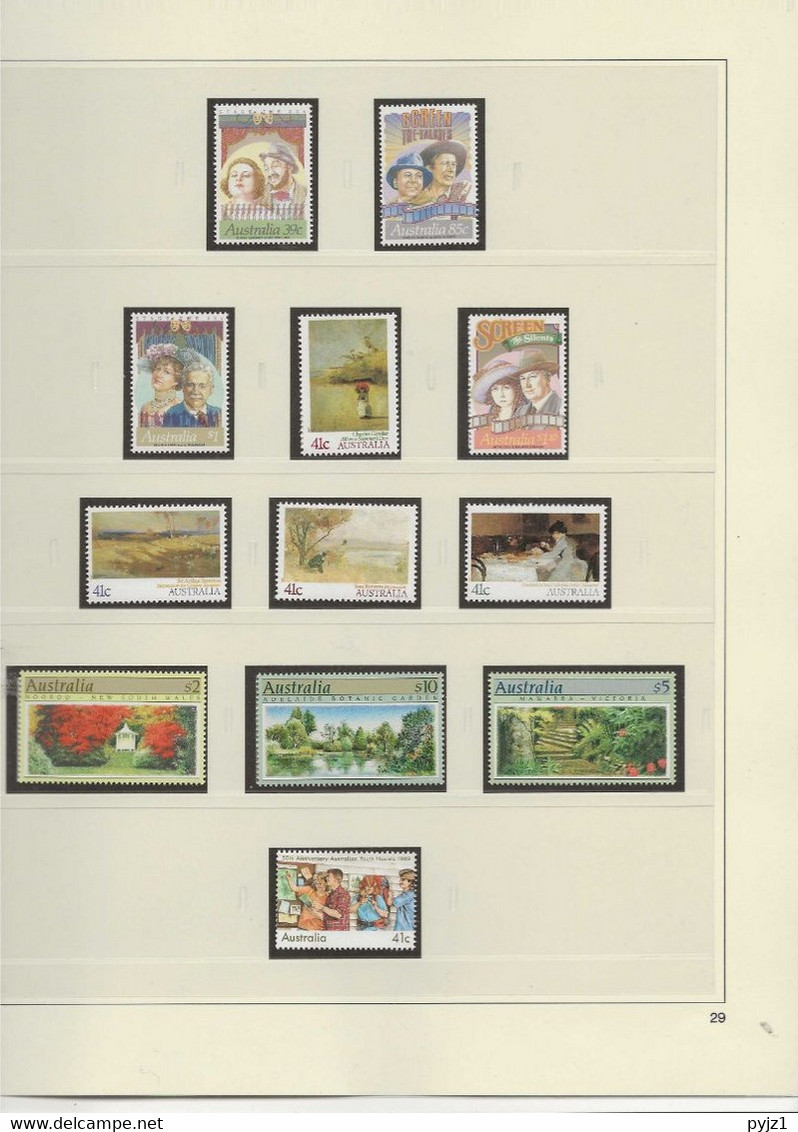 1989 MNH Australia Year Collection According To SAFE Album - Años Completos