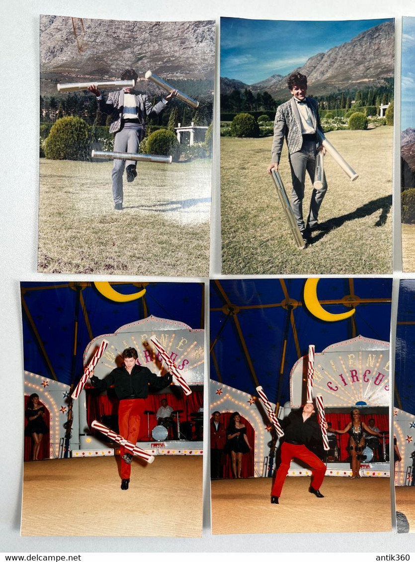 Cirque - Lot De 8 Photos Jongleur ZBEWEK - Autriche - Wienen Circus - Célébrités