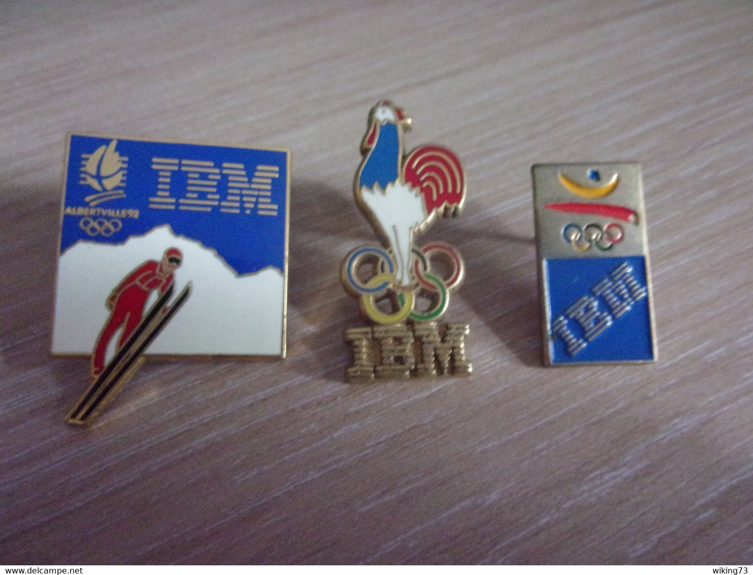 Lot Pin's IBM Sur Les Jeux Olympiques - Albertville - Barcelone - Coq - France - Sports D'hiver