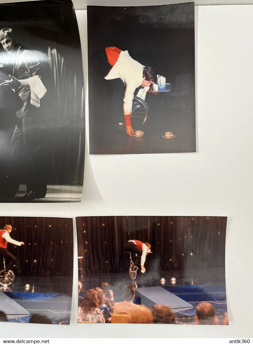 Cirque - Lot De 6 Photos Acrobate Clown Claus Beckers Unicyclist - Circus - Personalidades Famosas