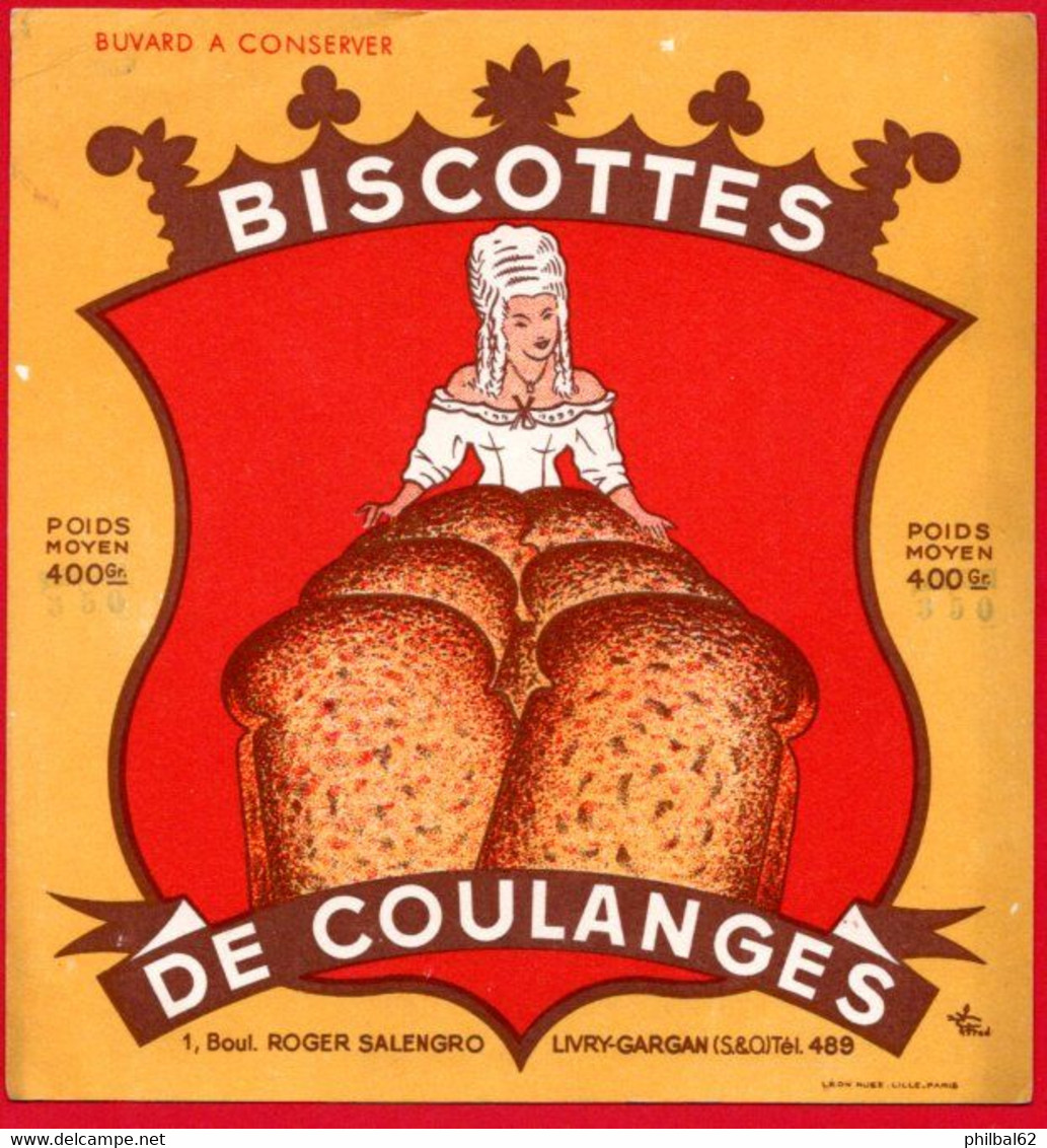 Buvard Biscottes De Coulanges. - Biscottes