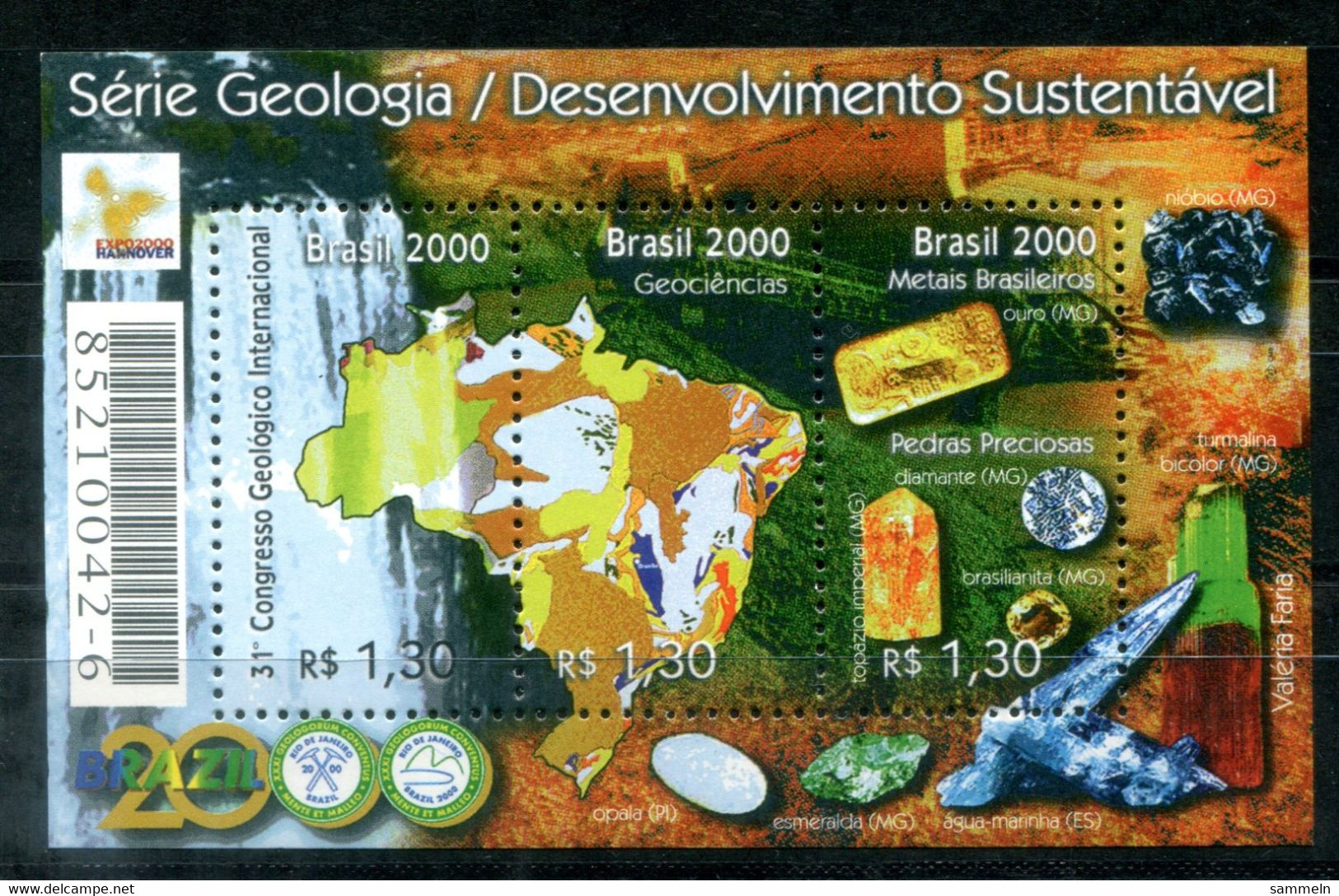 BRASILIEN Block 111 Mnh, EXPO 2000 Hannover - BRAZIL / BRÉSIL - 2000 – Hannover (Deutschland)