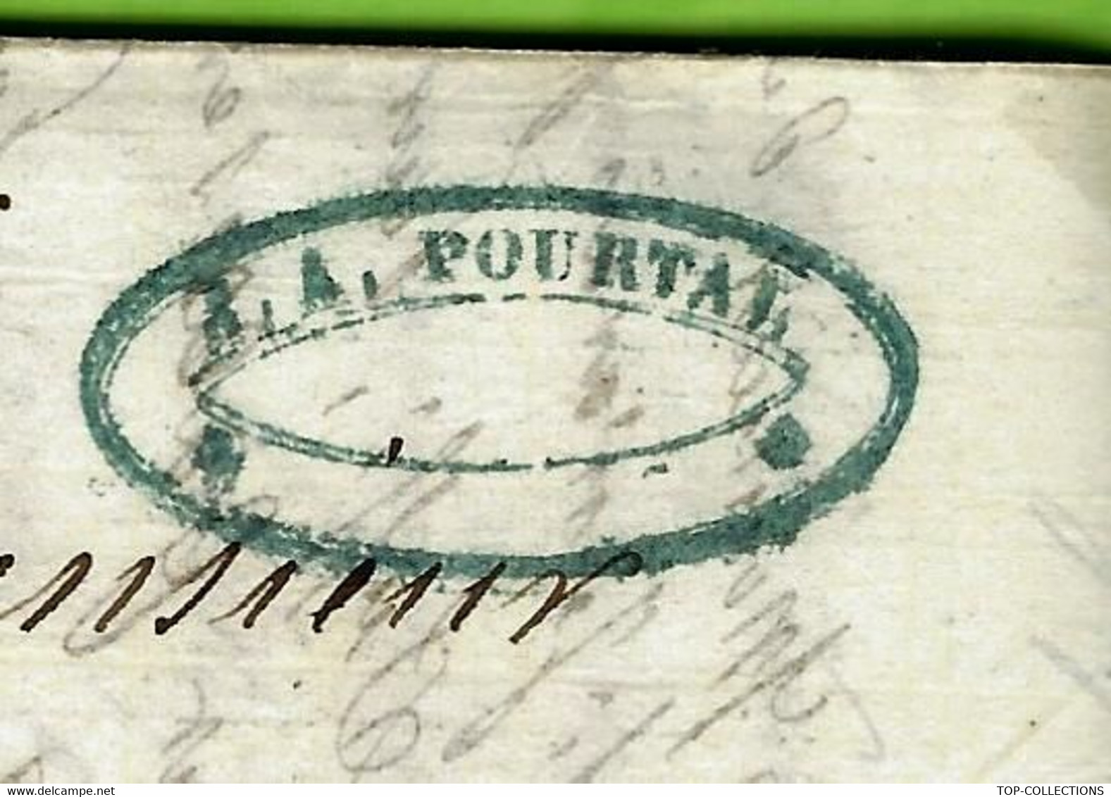 1861 LAC TIMBRE EMPIRE Non Dentelé De Nimes  Par Pourtal Pour Roux De Bernabo Maitre De Forges Rustrel Vaucluse - 1800 – 1899