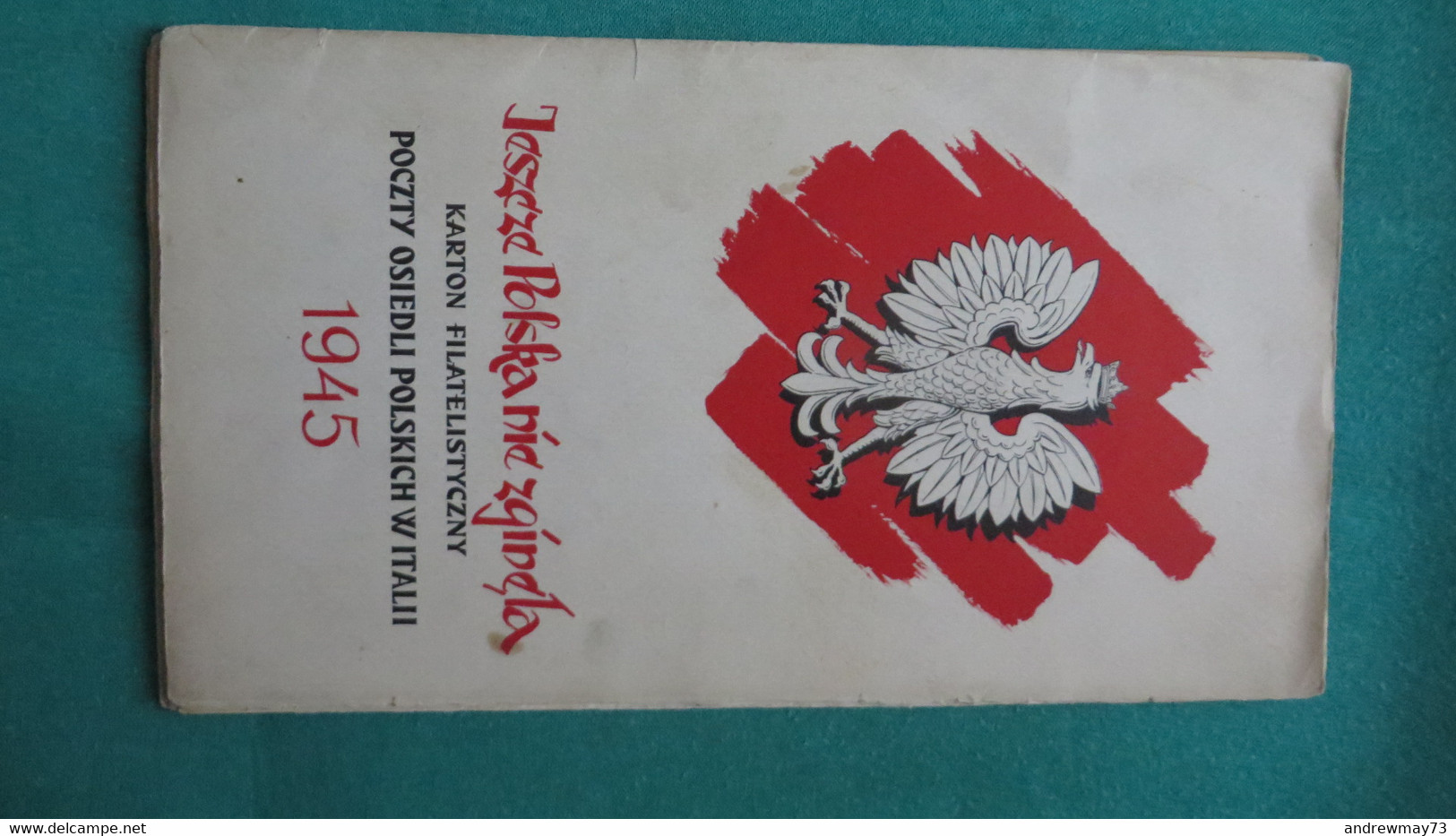 ITALIAN REPUBLIC- RARE POLISH CORP BOOKLET -SASSONE #1 -1900 € CAT VALUE VERY SCARCE ITEM - 1946-47 Corpo Polacco Periode