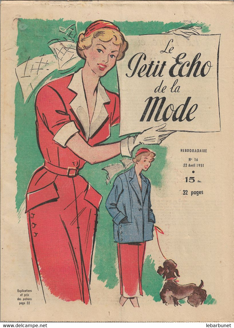 5 Revues De Mode 1951 Le Petit Echo De La Mode N° 16 - 17 - 19 - 22 - 23 - Moda