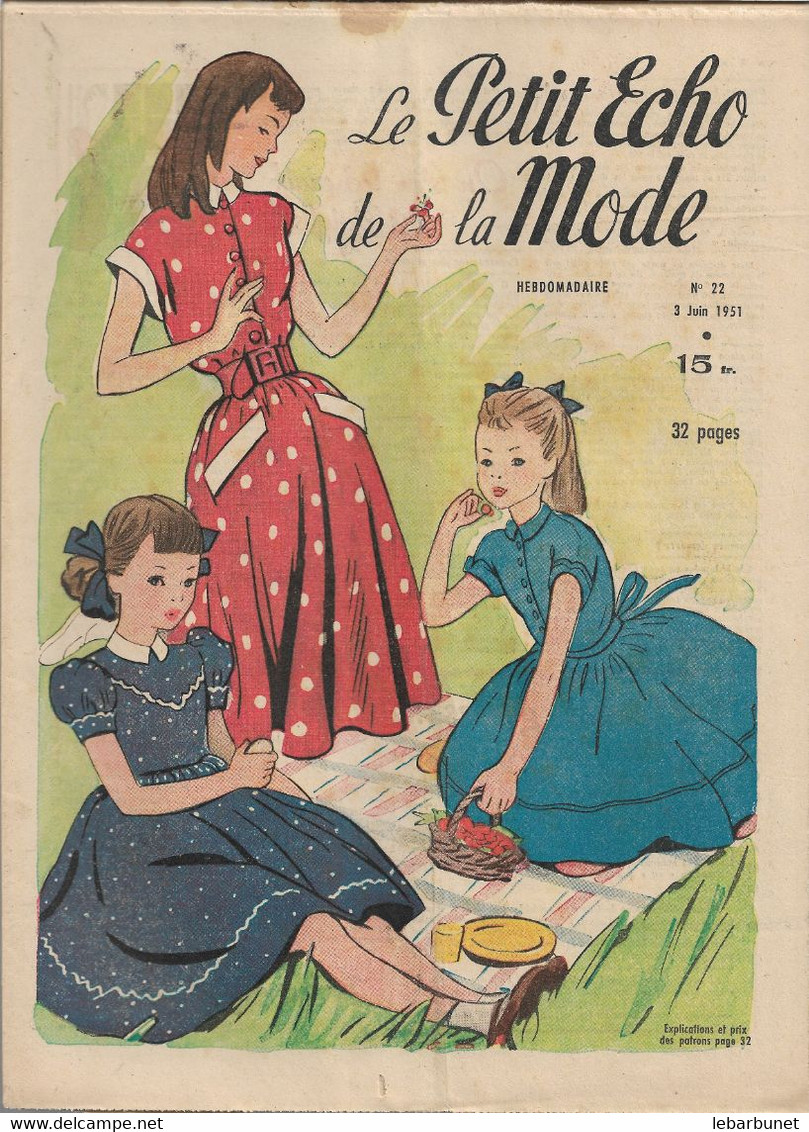 5 Revues De Mode 1951 Le Petit Echo De La Mode N° 16 - 17 - 19 - 22 - 23 - Mode