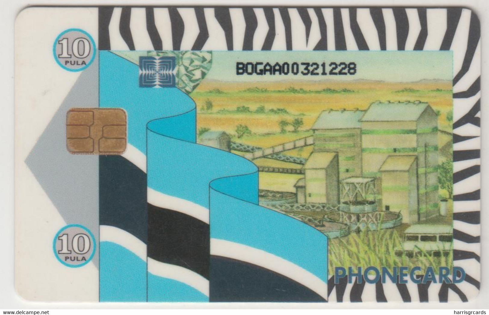 BOTSWANA - Factory , BTC, 10 P, CN:BOGAA+9 Digits (Thin Control Number), Used - Botswana