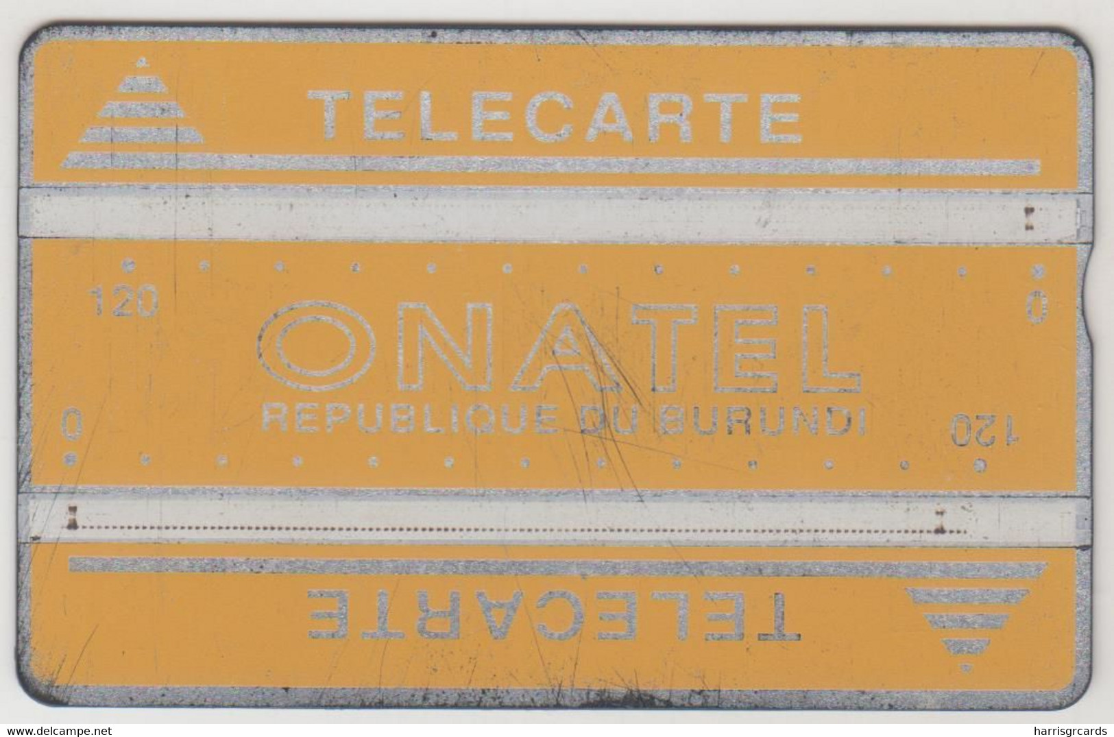 BURUNDI - Yellow Logo (Small Onatel), Onatel, 240 U, CN:001B, Tirage 14.000, Used - Burundi